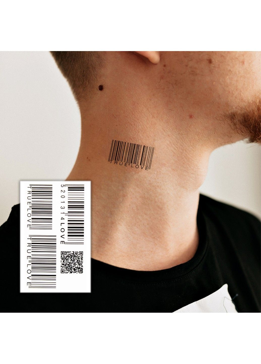 Тату "Штрих-коди Love" Tattooshka (325699432)