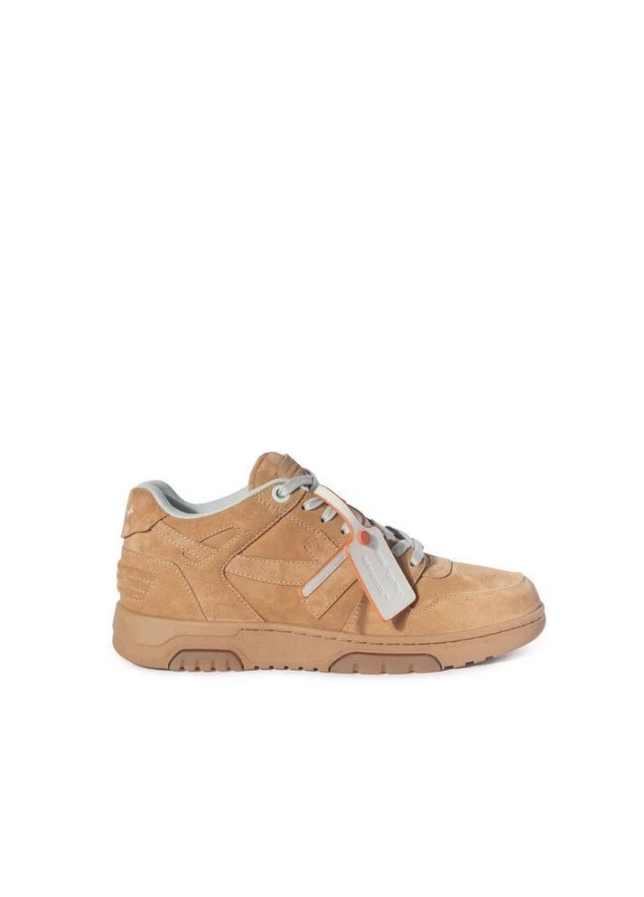 Кавові кросівки out of office "camel suede" демісезон Off-White
