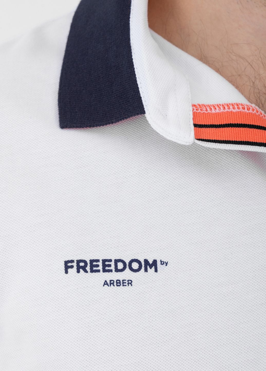 Белая футболка-поло унисекс freedom белое для мужчин Arber Woman