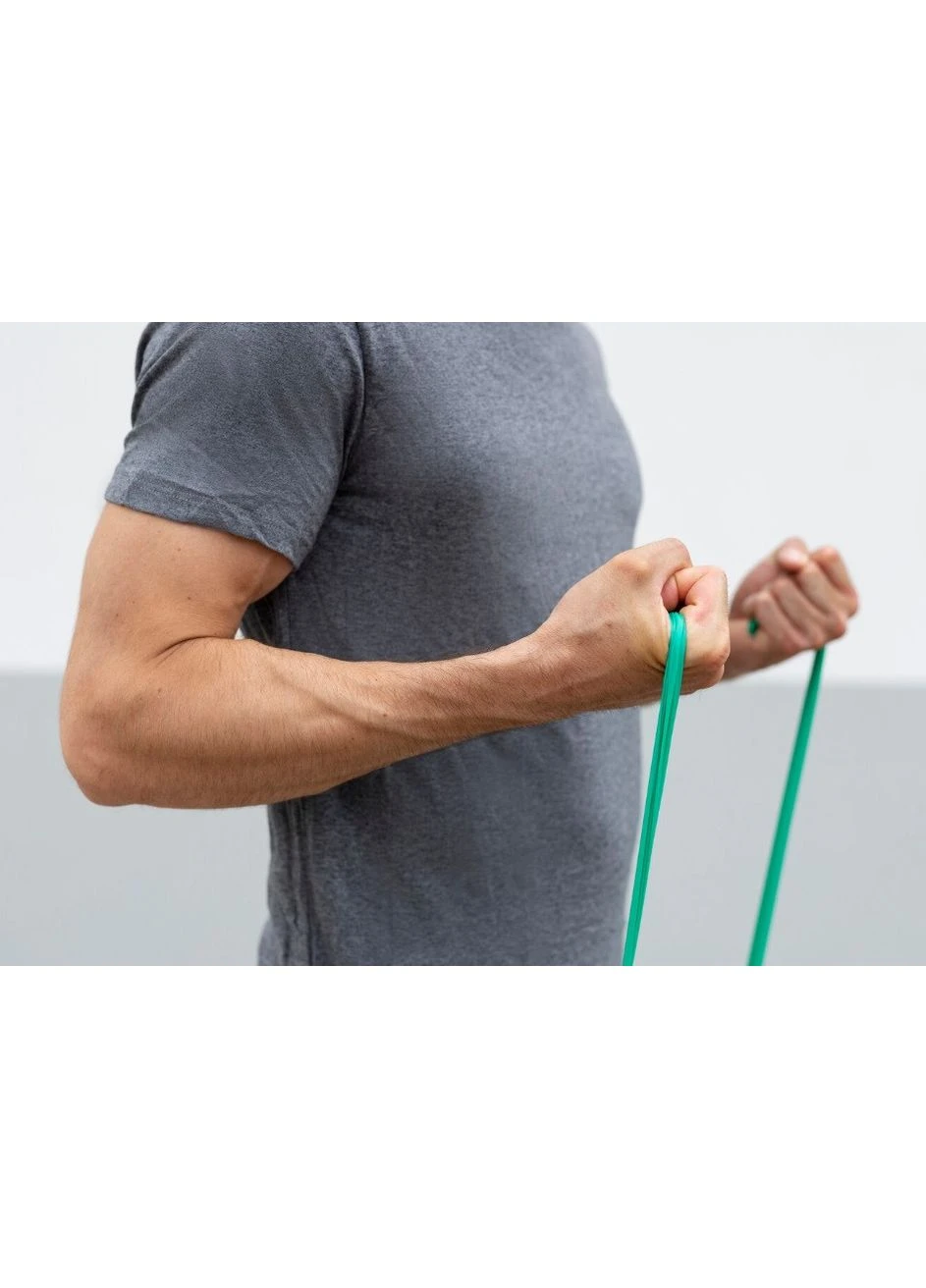 Лента эспандер для фитнеса и реабилитации Fitness band 0.5мм. (9.1 кг) Green U-Powex (362915189)