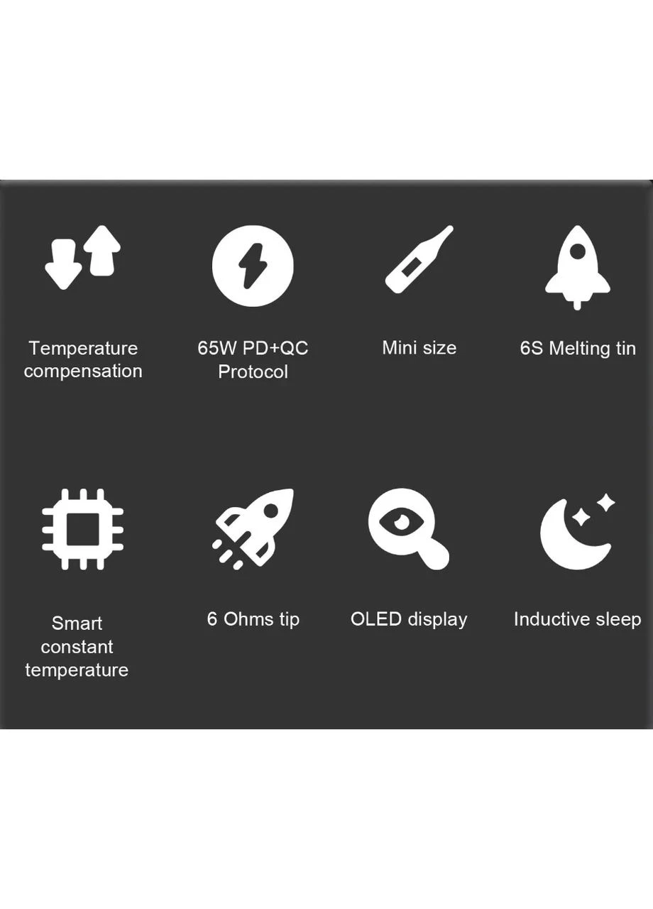 Портативний паяльник FMchip FM03 65W grey No Brand (383726251)
