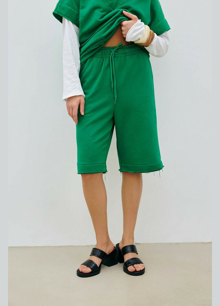 Жіночий трикотажний костюм із шортами MKRM4189-1 Modna KAZKA (336931929)