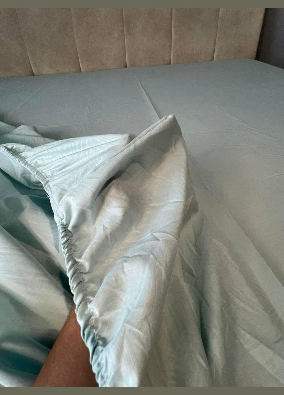 М'яке натяжне простирадло на ліжку на гумці 180x200x15 см мікросатин Сірий (П4К-rezinka002-28) No Brand (308754510)