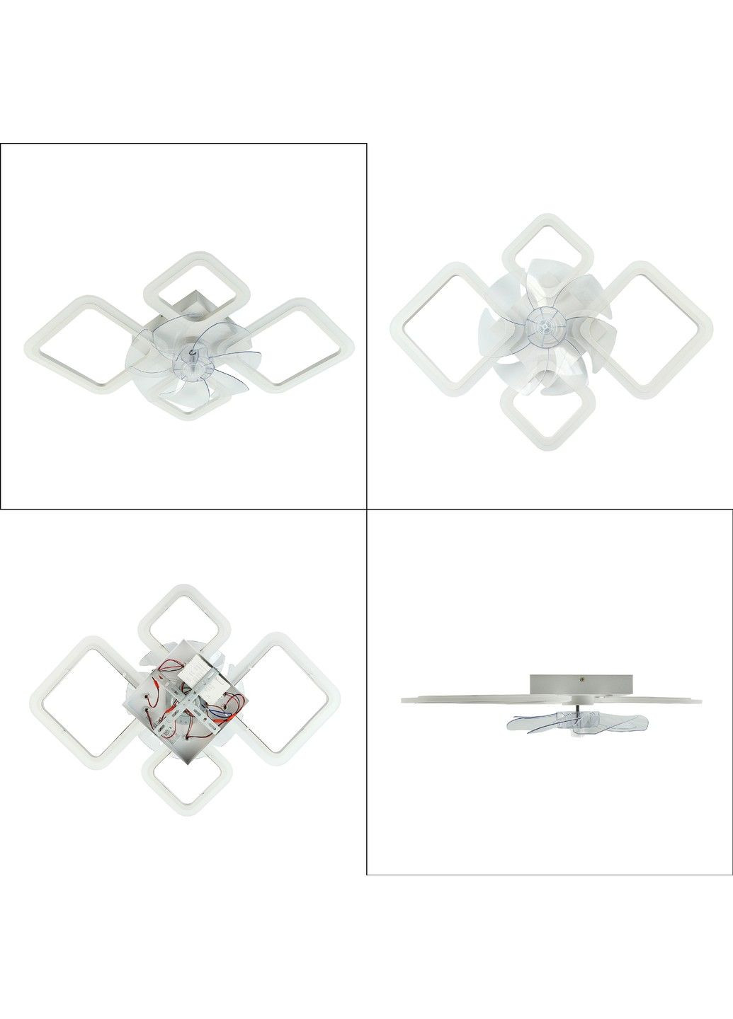 Смарт люстра з вентилятором керована світлодіодна FAN OVAL 70 Вт + 18 Вт 760x560x120 мм ESLLSE (352261273)