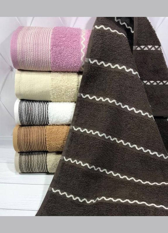 Набір 6 махрових рушників 3583 100х150см (банні) Sweet Dreams комбінований