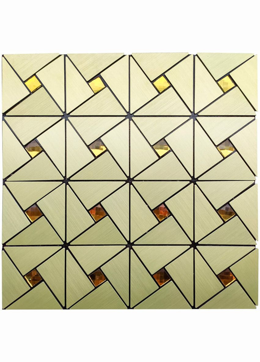 Самоклеящаяся алюминиевая плитка зеленое золото со стразами SW-00001172 (D) Sticker Wall (292564793)