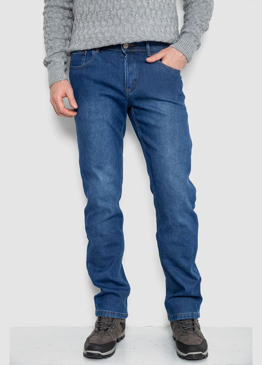 Синие демисезонные джинсы мужские на флисе 254R2401 Ager