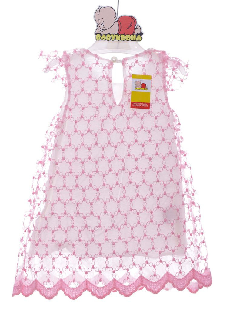 Розовое платье летнее трикотажное с розовым бантиком 74 см (38309) BABYKROHA (323469458)