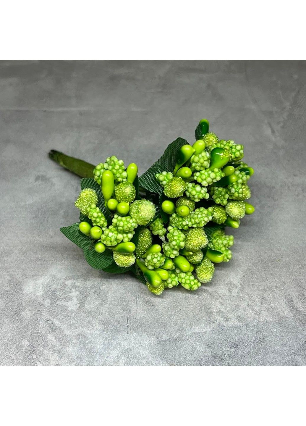 Тычинка для рукоделия (добавка для цветов), цвет- салатовый, букет (12 веточек) No Brand (323653623)