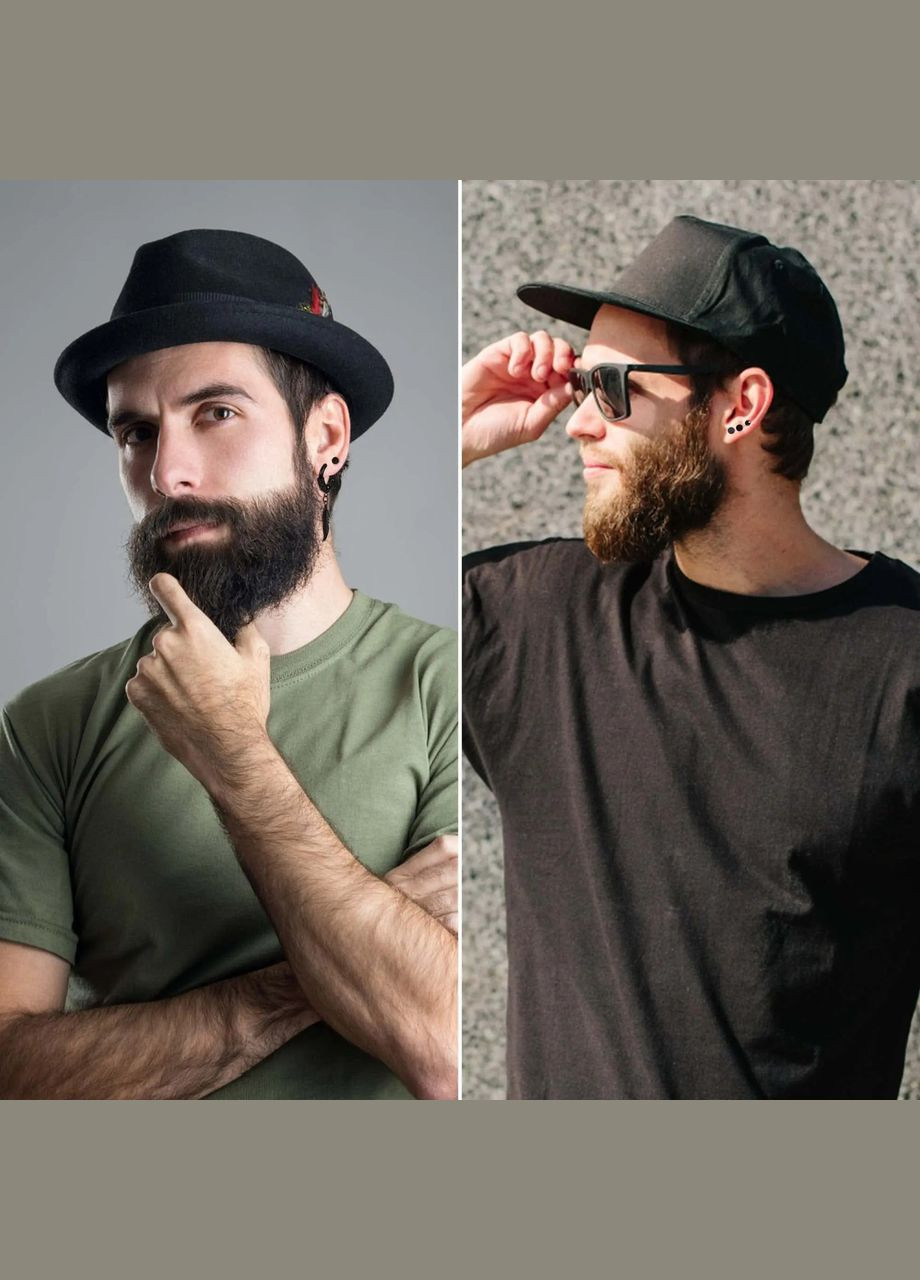 Женские мужские черные серьги гвоздики шарики из нержавеющей стали в готическом модном стиле панк 5 мм Liresmina Jewelry (299331961)