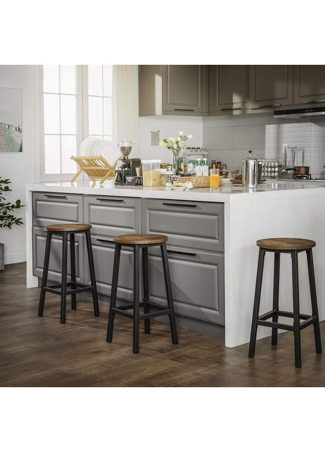 Барный стул Halmar 2 штуки в стиле Loft коричневый Leobert (361951967)