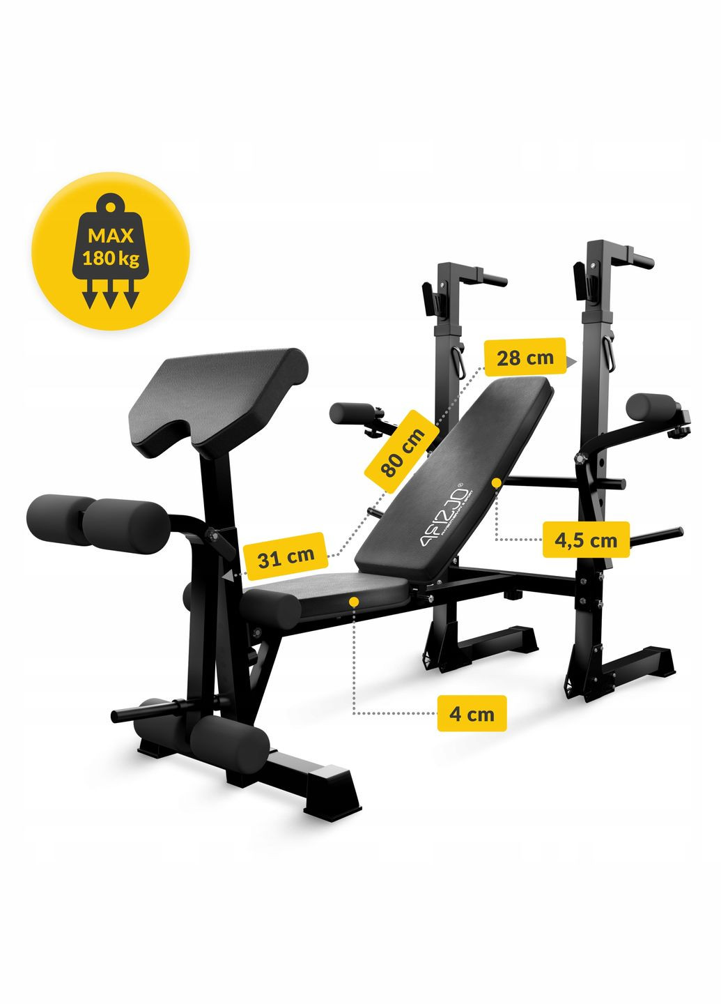 Лава тренувальна для жиму Ultra з партою Скотта Black () 4FIZJO P-5905973404228 (308862291)