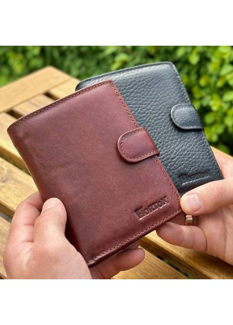 Чоловічий шкіряний гаманець люкс, чоловіче портмоне натуральна шкіра HORTON 301B Marco Coverna (362412095)