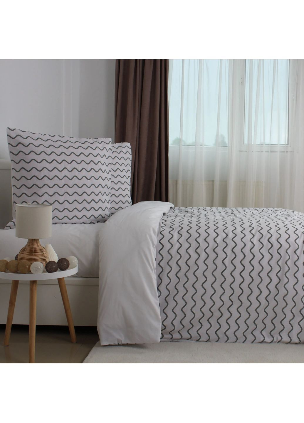 Комплект полуторный постельного белья с наволочками 70*70 см, 115 гр/м2 Grey Pearl Белый (14180150215) ТЕП (364100046)