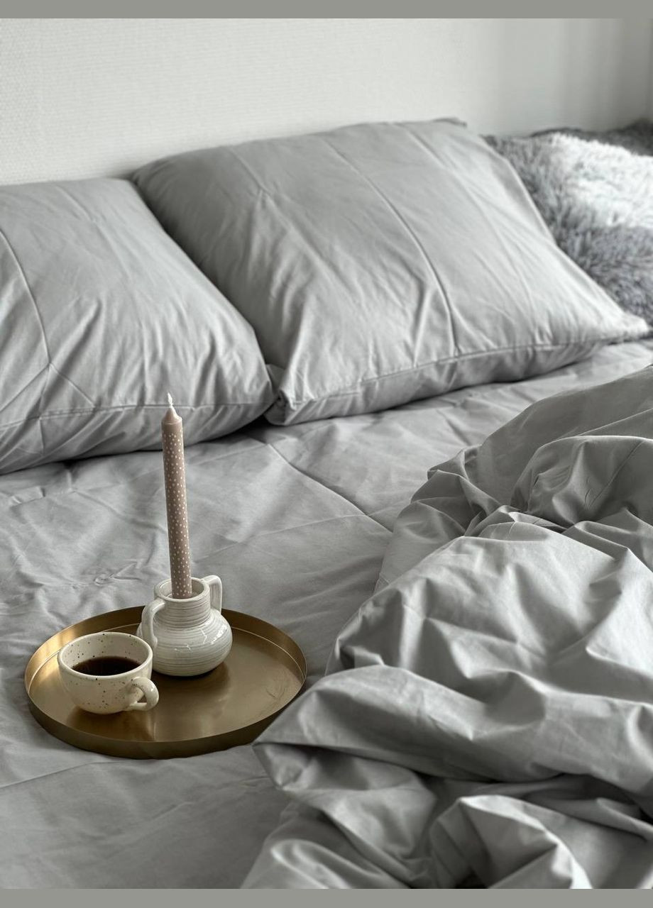 Двуспальный комплект Постельного белья 100% Хлопок Light Grey 180х220 BL2-3 Vital-Textile (295638262)