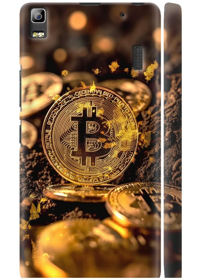 3D пластиковый матовый чехол 'Золотая лихорадка биткойна' для Endorphone Lenovo A7000 (342124071)