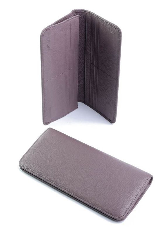 Жіночий шкіряний гаманець бузковий No Brand (294629470)