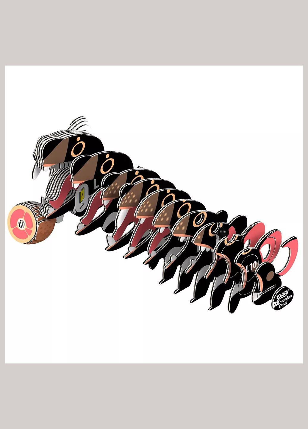 Сборная 3D модель Зоопарк Тасманский дьявол (XEG-035) Eugy (333251966)