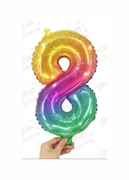 Фольгированная цифра "8" 16 дюймов No Brand (345703895)