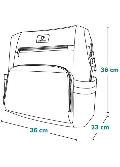 Сумка-рюкзак для коляски Cube Grey Stone, сіра () Lionelo LO-CUBE GREY (335030375)