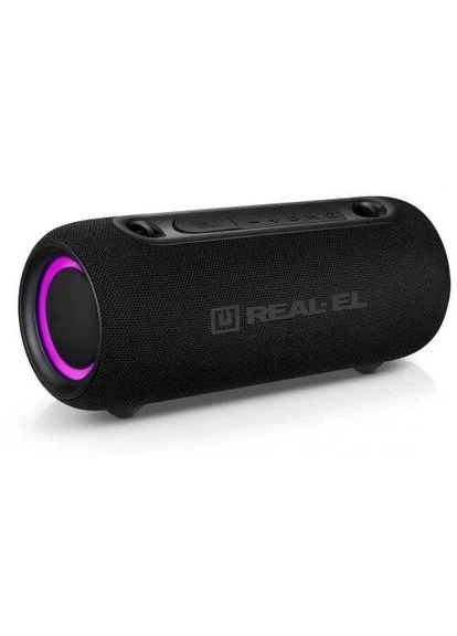 Колонка портативная 2.0 X-725, 2 x 7.5 Вт, пластиковый корпус, Bluetooth, USB-A/USB-C, RGB подсветка, питание от Real-El (395349795)