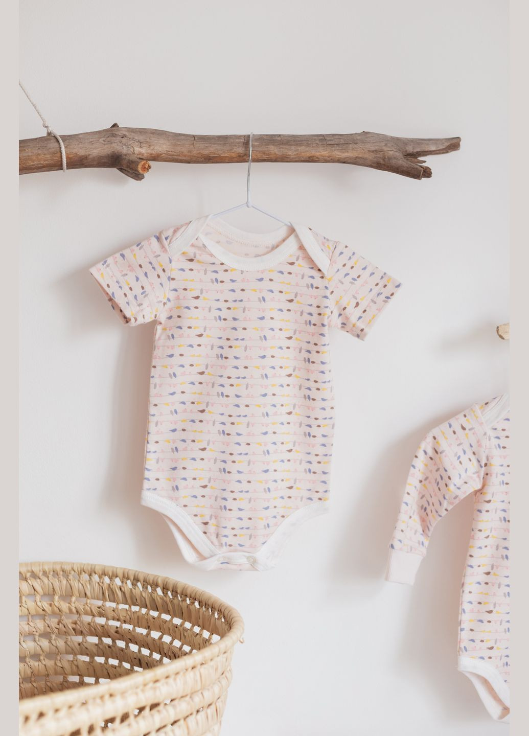 Боди стрейч кулир с коротким рукавом принт Egoza (342338632)