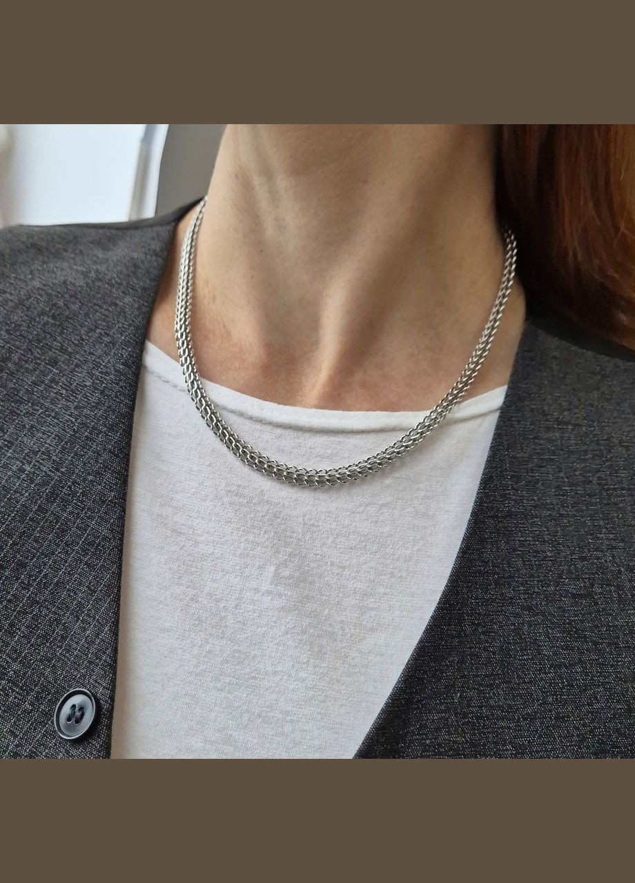 Срібний чорнений ланцюжок Кардинал cм срібло 925 проби Чорнене л20 15.72г No Brand (338800620)