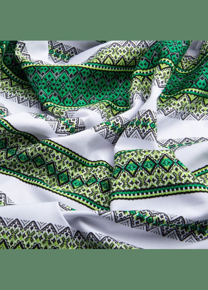 Тканина декоративна Тіффані з орнаментом зелена, етнічний візерунок IDEIA (306459329)