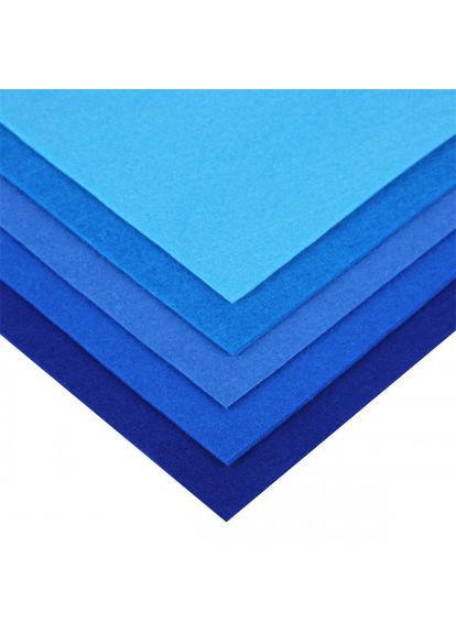 Набор мягкого фетра 743252 21х30см 5 листов синий Santi (364767762)