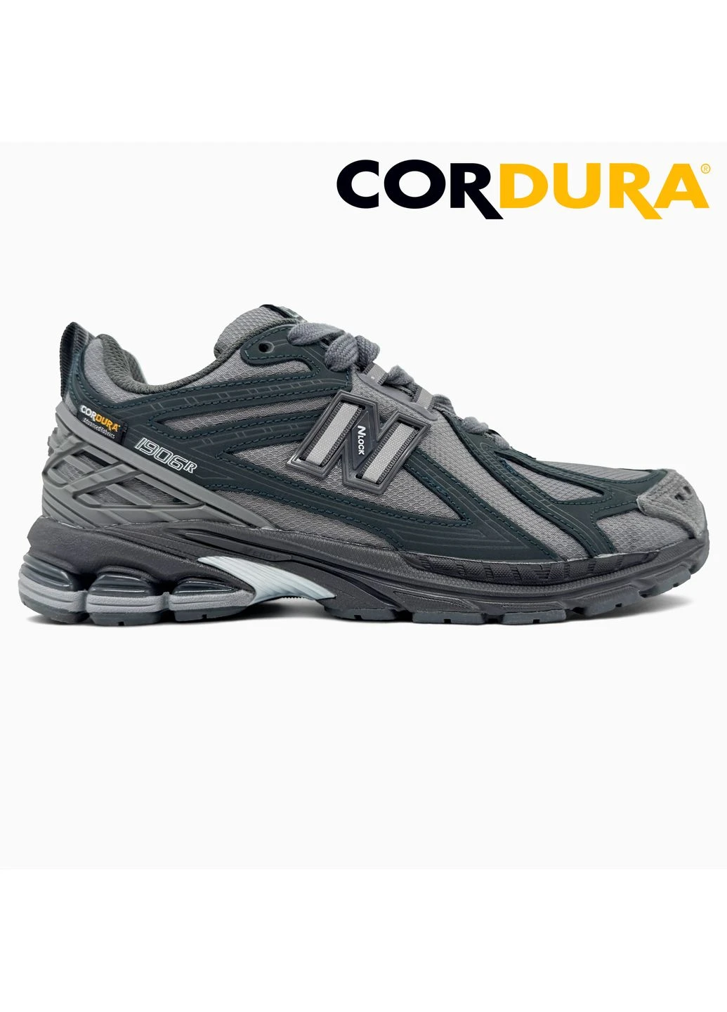 Серые демисезонные кроссовки мужские new balance 1906r dark grey cordura нью беланс 1906r No Brand