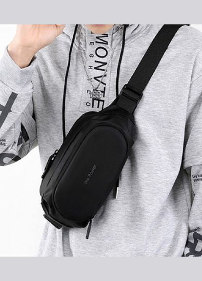 Сумка поясная, бананка Черная Confident (339767768)