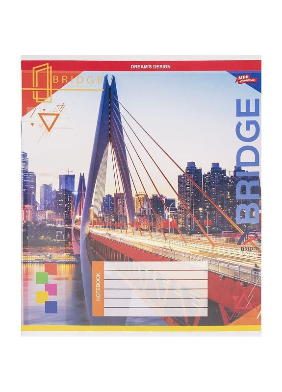 Зошит кольоровий 12 аркушів, клітинка (20 штук в упаковці) MIC (352538494)