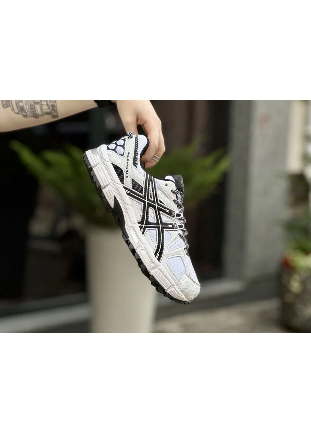 Білі кросівки чоловічі asics gel-kahana 8 white black асікс гель кахано 8 білі демісезон No Brand