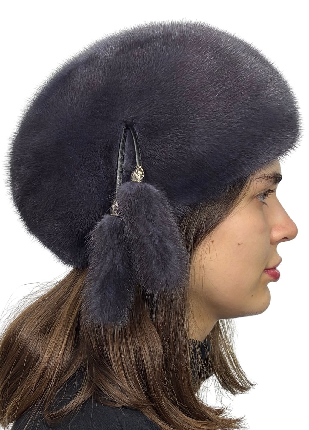 Женский норковый берет Меховой Стиль Классический (277927600)