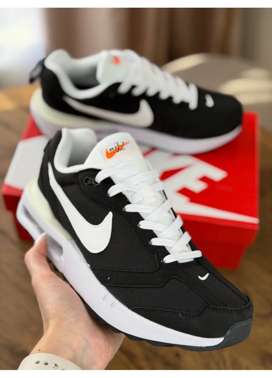 Белые демисезонные кроссовки мужские nike air max dawn black white найк аир макс белые No Brand