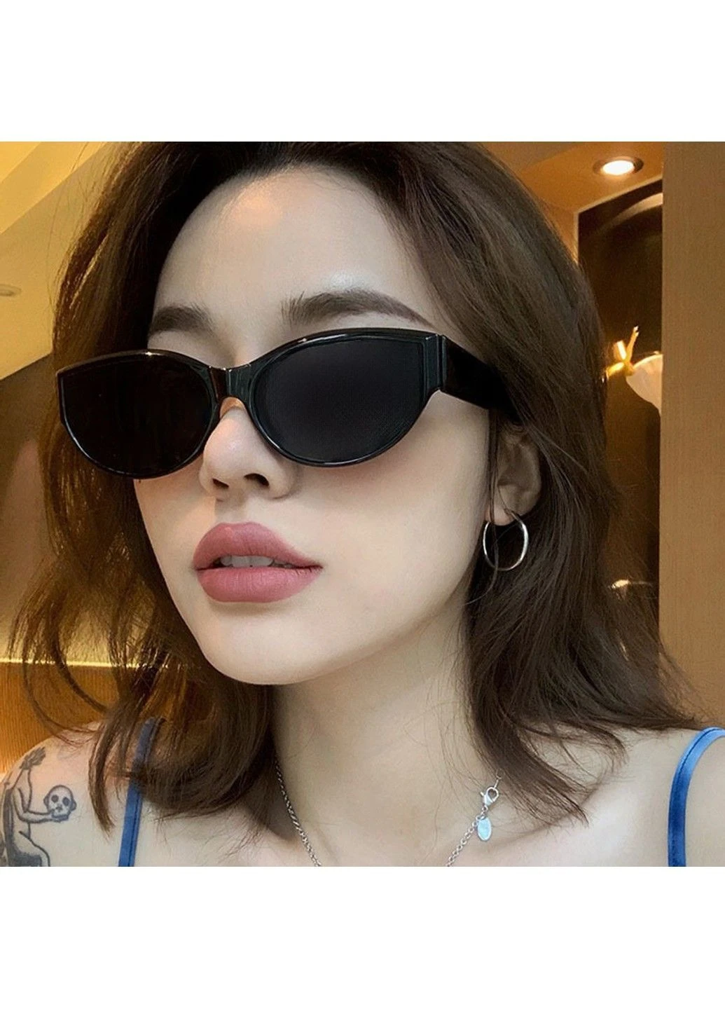 Сонцезахисні окуляри Cat Eye Чорні (A9798) No Brand (389077819)