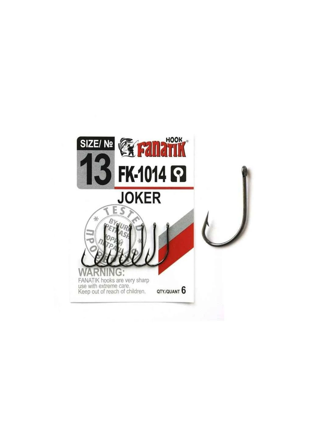 Крючок JOKER №13 (6 шт/уп) FK1014-13 ТМ Fanatik (303676778)