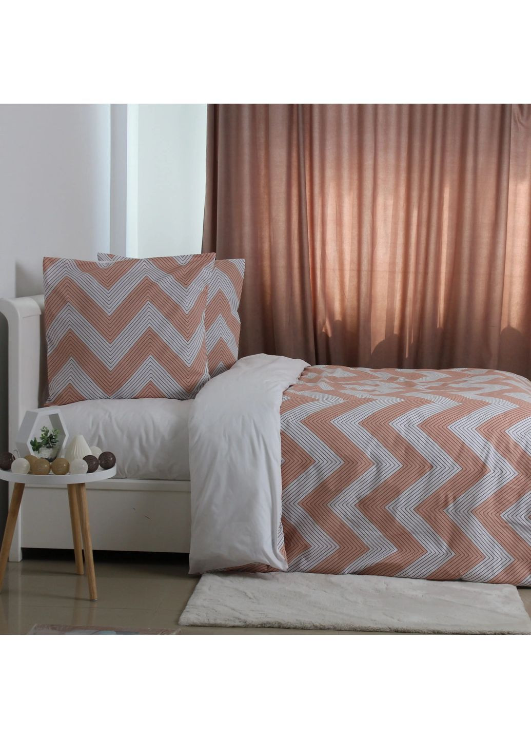 Євро комплект постільної білизни з наволочками 50*70 см, 115 гр/м2 Modern Peaks Бежевий (18000200215) ТЕП (365851811)