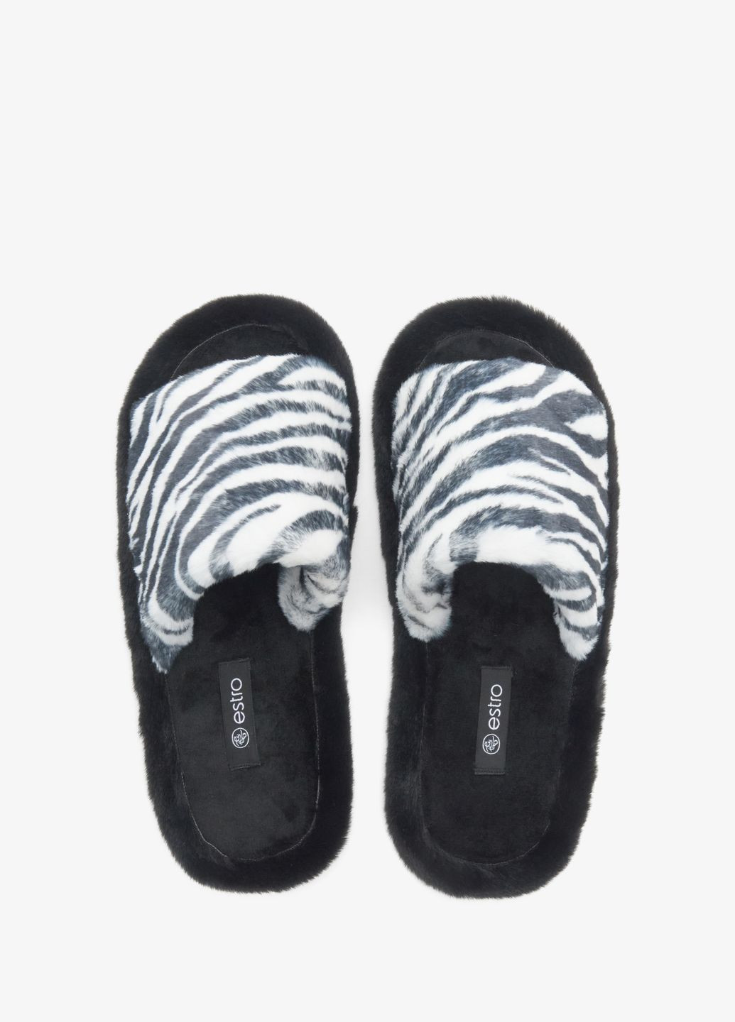 Черные тапочки домашние, цвет черный Estro