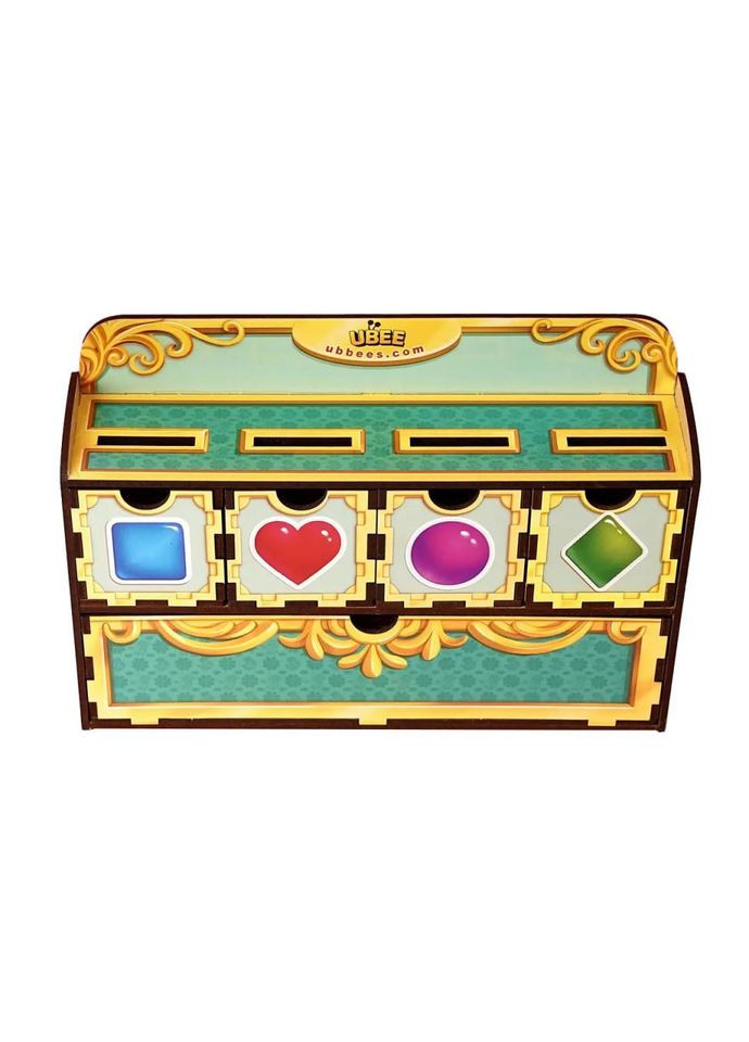 Деревянная настольная игра "Фигуры" Ubumblebees (ПСД072) PSD072 сортер-комодик No Brand (330609360)