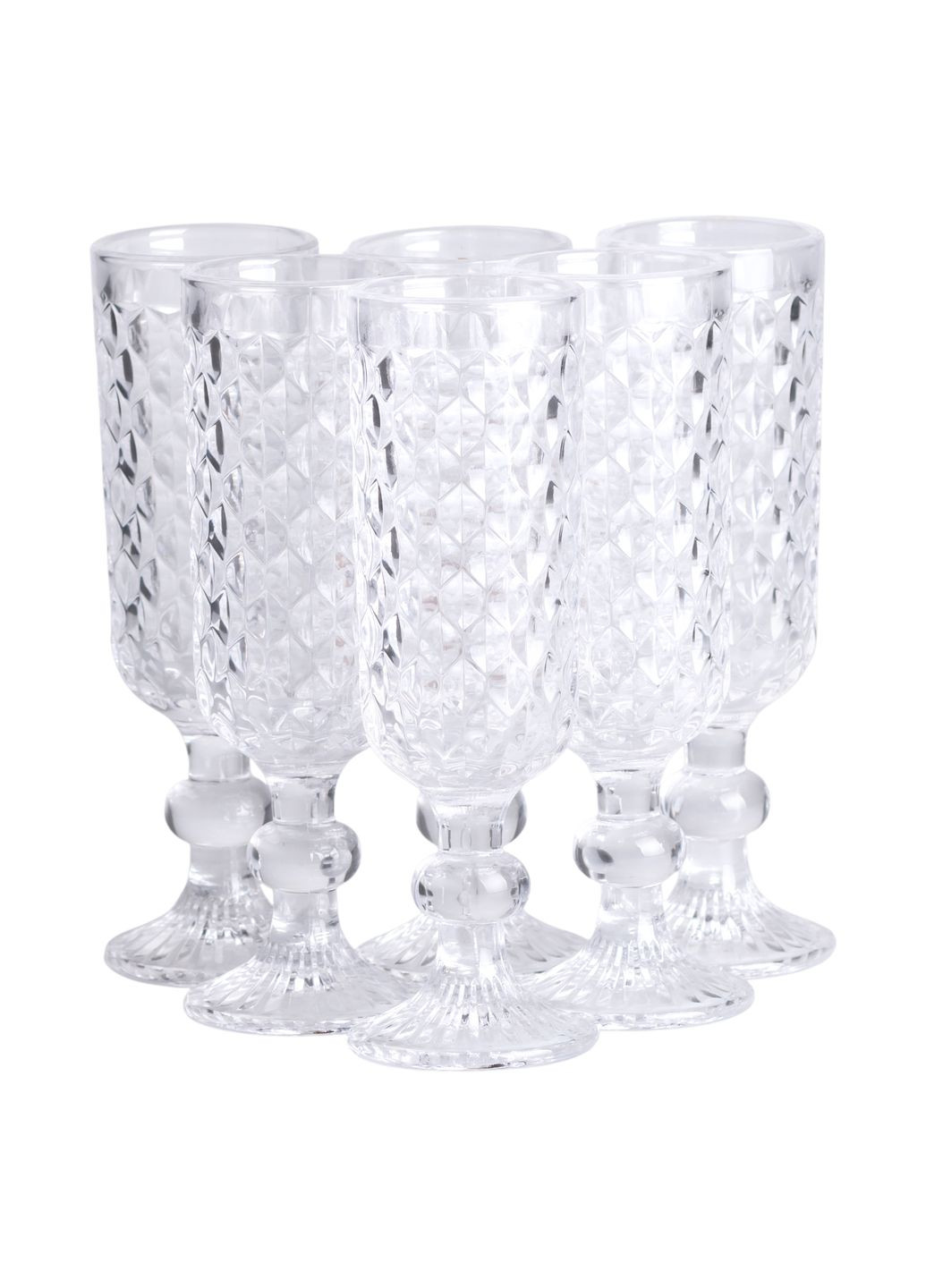 Набір келихів для шампанського 6 штук по 160 мл із кришталевого скла, Yiwu (336547021)