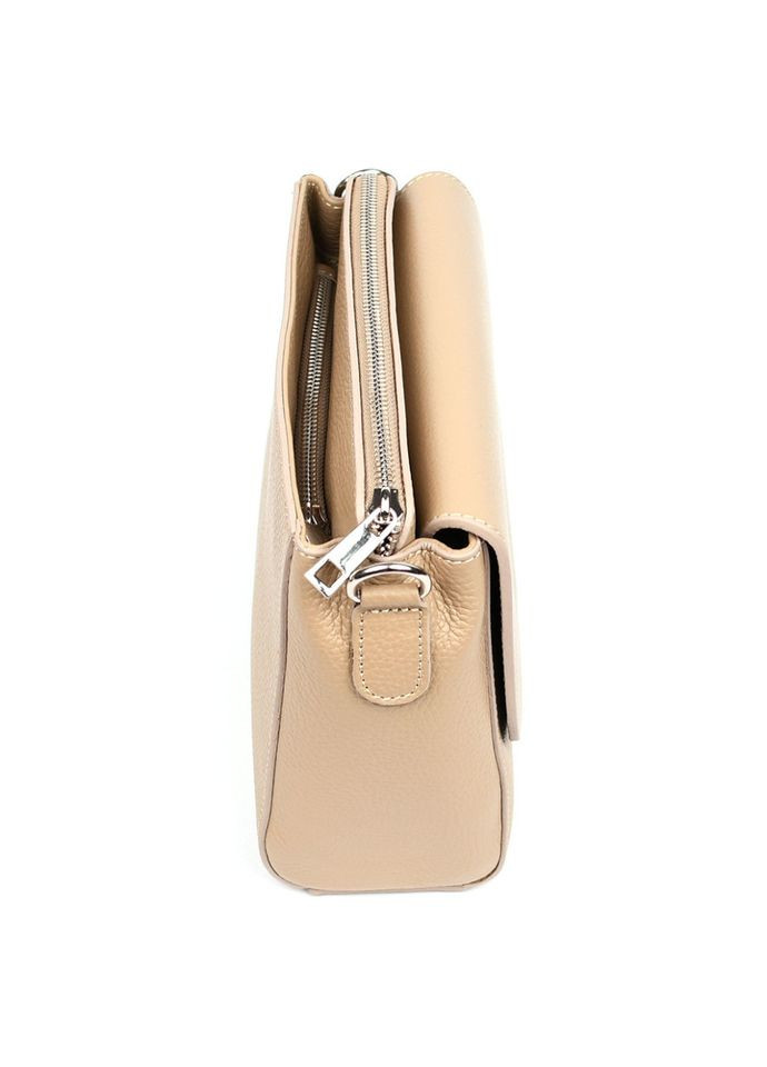 Женская кожаная сумка на плечо (Италия) fz118560 бежевая Firenze (316702207)