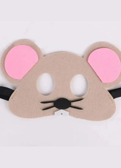 Дитяча маска на лице Мишка 17 на 12 см бежево-рожевий Jannet Маска (317242302)