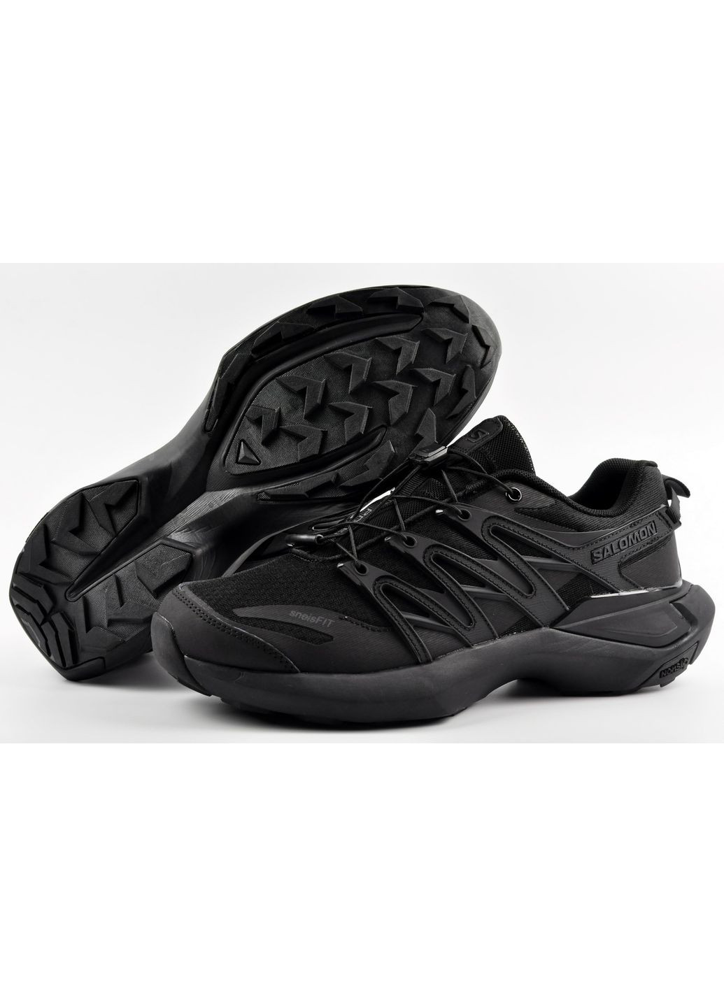 Черные демисезонные кроссовки повседневные salomon advanced No Brand