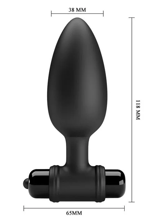Анальный стимулятор с вибрацией Vibra Butt Plug II, BI-040107 Pretty Love (383101731)