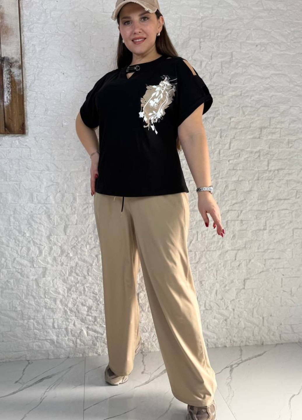 Костюм-двойка: футболка и брюки-клеш Tik-Tak (340163453)