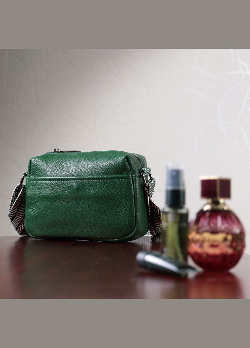 Сумка кроссбоди с широким ремнем через плечо женская на одно отделение для стильных женщин из натуральной Vintage (329195486)