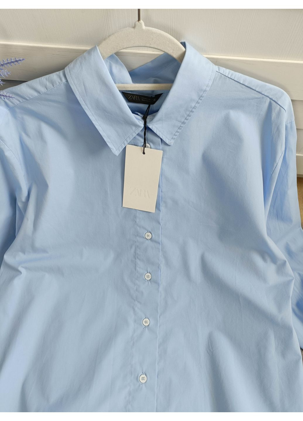 Голубой рубашка Zara