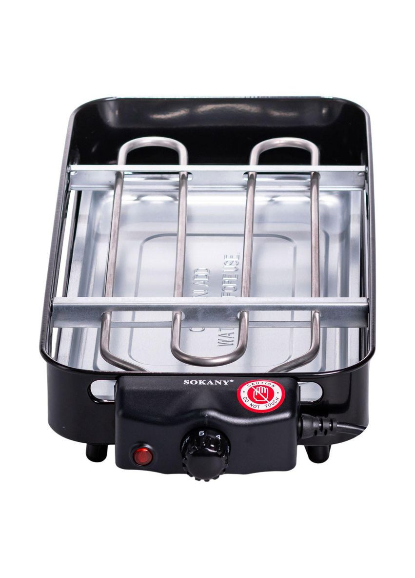 Електричний гриль настільний чорний 1500 Вт SK-6112 Sokany (368767212)