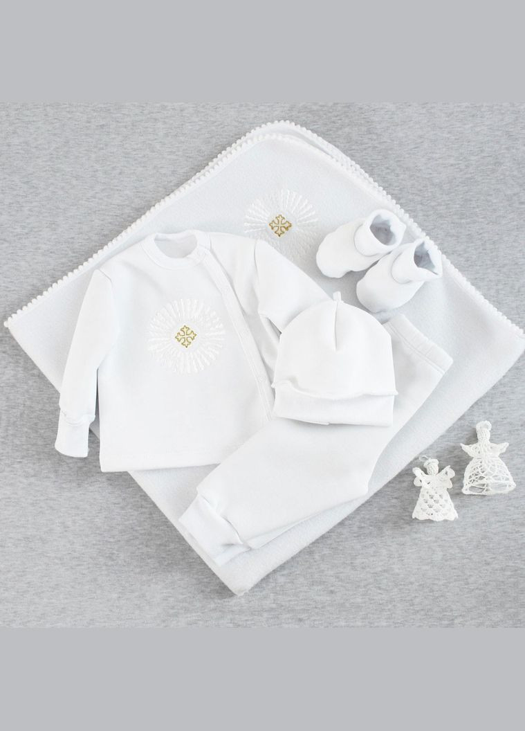Комплект на хрестини Костюми і набори для новонароджених, Одяг на хрещення, Хрестовий набір вишитий, 22 68 No Brand (301033781)